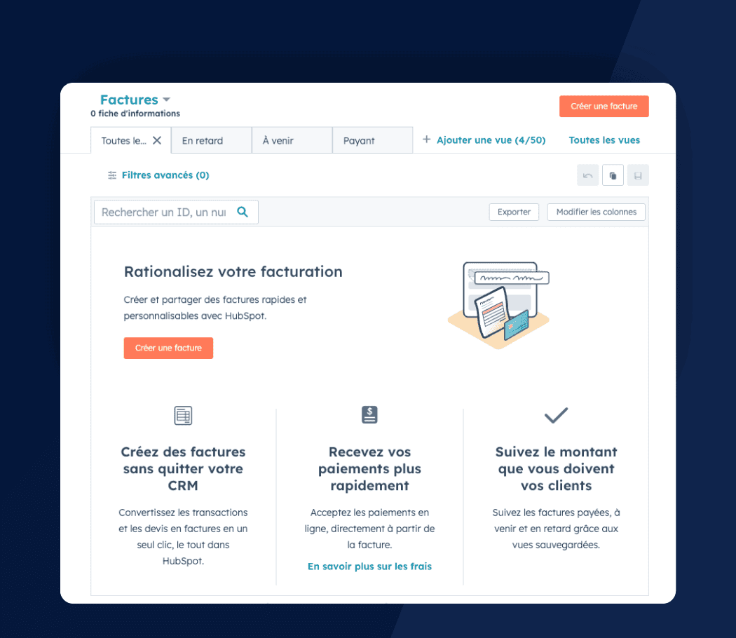 Image Intégration d’HubSpot (CRM)